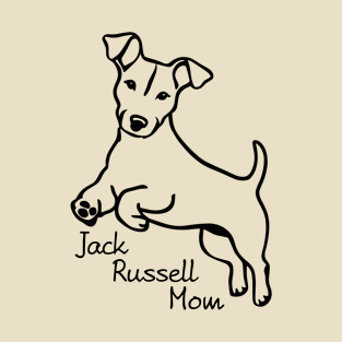 Jack Russell Mom Line Art T-Shirt