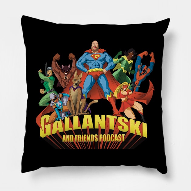 G&F 90s Comic Logo Pillow by Gallantski and Friends Podcast