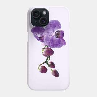 Purple Orchids With Buds Phone Case