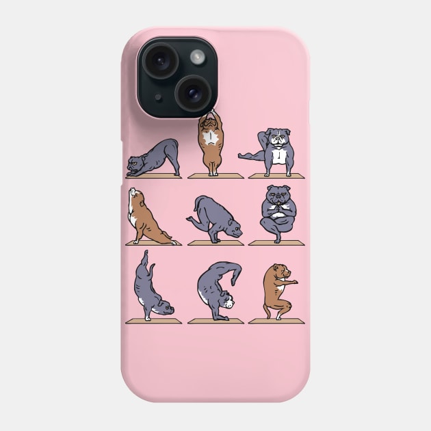 American Pit Bull Terrier Yoga Phone Case by huebucket