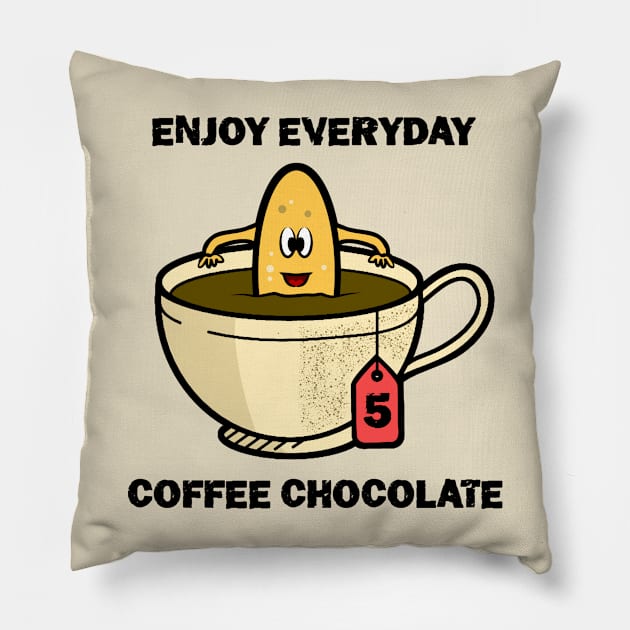 Coklate coffe holiday Pillow by Cahya. Id