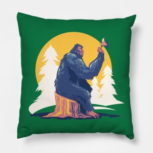 bigfoot butterfly Pillow