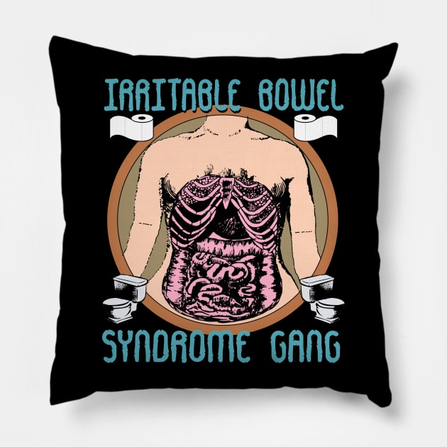 Irritable Bowel Syndrome Gang IBS Gang Pillow by blueversion