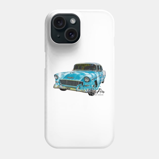 1955 Chevrolet Bel Air 4 Door Sedan Phone Case by Gestalt Imagery