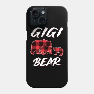 Gigi Bear Red Plaid Christmas Pajama Matching Family Gift Phone Case