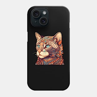 Colorful Cat Boho - Be Funny Everyday Phone Case