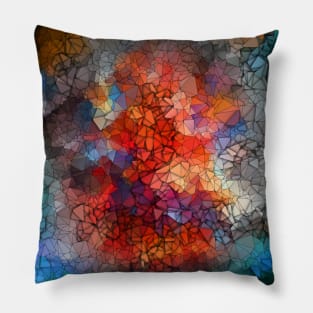 Mosaic space 3d abstract pattern Pillow