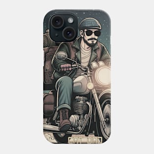 Roaming Riders: Motorbiker Cat Dad Adventure Phone Case