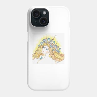 Blonde Watercolor Painting Phone Case