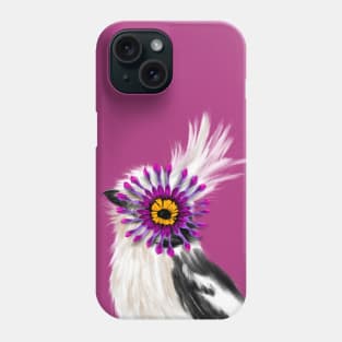 White Crested Helmetshrike + Whirligig Phone Case