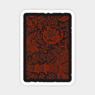 Vintage Red Floral Magnet