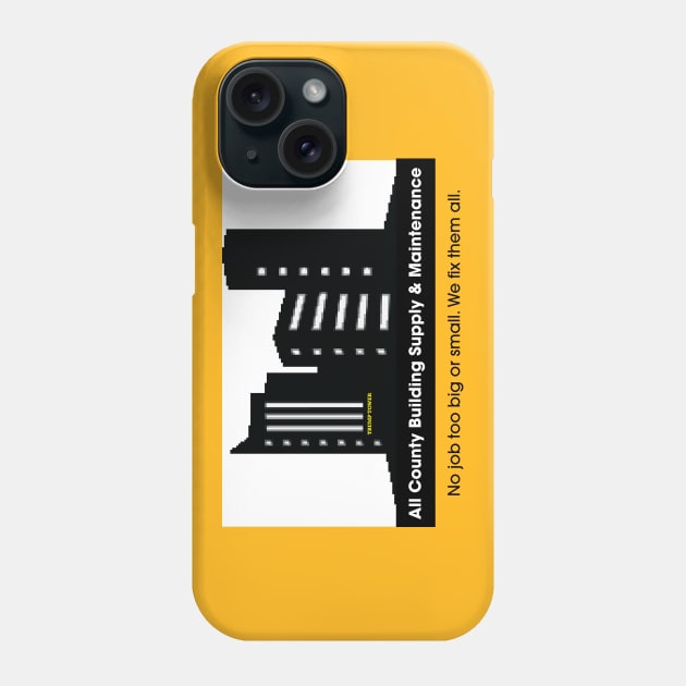 All County Building Supply & Maintenance Phone Case by SunkenMineRailroad