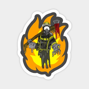 melting fireman Magnet