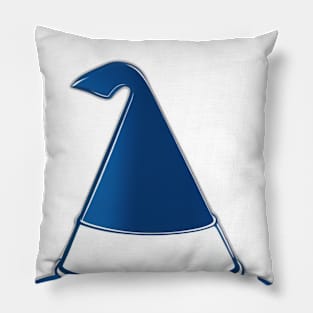 Enchanted Blue Wizard Hat Illustration No. 961 Pillow