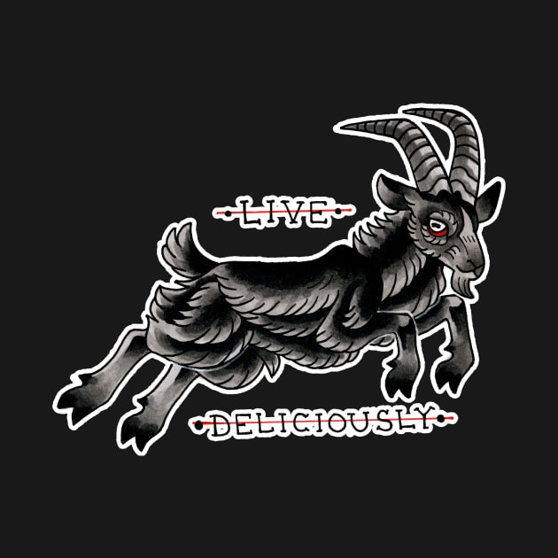 Black Phillip "LIVE DELICIOUSLY" by alekivz