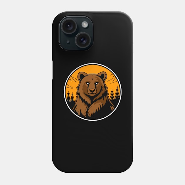 Good Ol Bear Patch with Color Background - If you used to be a Bear, a Good Old Bear too, you'll find the bestseller critter patch design perfect. Phone Case by SeaStories