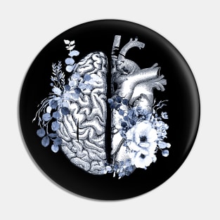 half brain half heart balance Pin