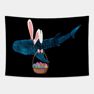 Easter Whale Shark Eggs Rhincodon typus Bunny Ears Easter Tapestry