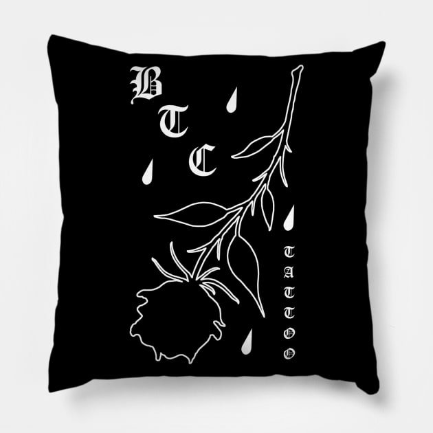 Black Rose Pillow by btcillustration