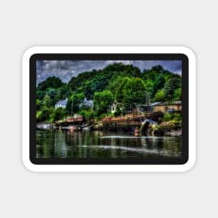 Barge Wreck  And Boats On The River Wear Magnet