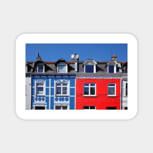 Colorful old Bremen terraced houses, Neustadt, Bremen, Germany, Europe Magnet