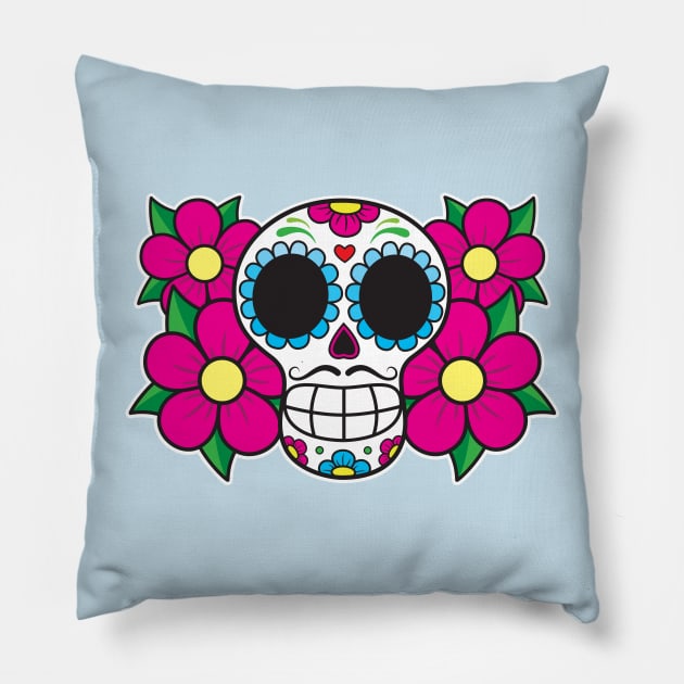 Sugarskull Suave Pillow by ToddTheFoxArt182