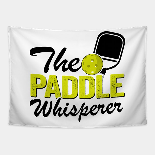 The Paddle Whisperer Funny Pickleball Tapestry by Kuehni
