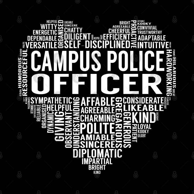 Campus Police Officer Heart by LotusTee