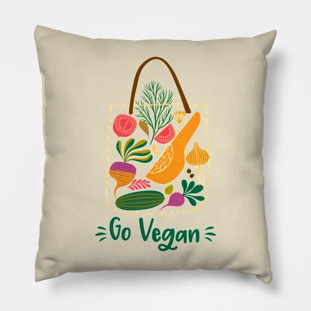 Veggie Lover Pillow by machmigo