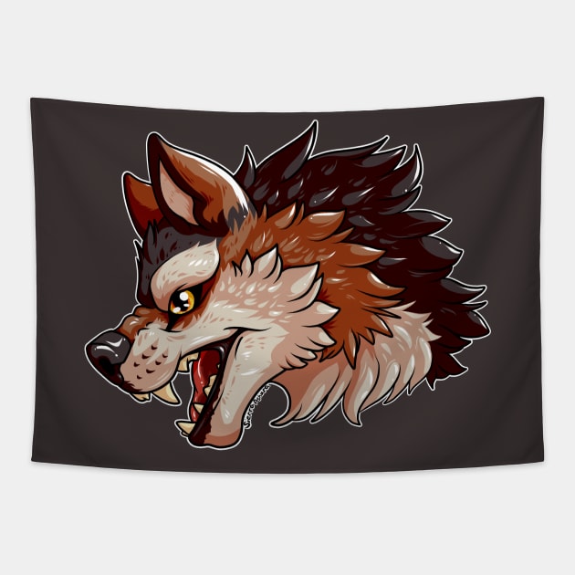 Wolf Bust Tapestry by SierraAshura