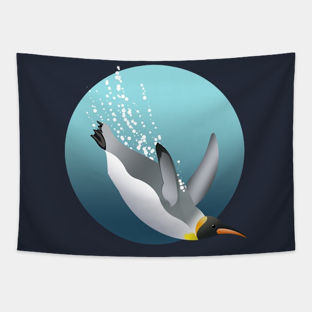 Emperor penguin Tapestry by Zolinstudio