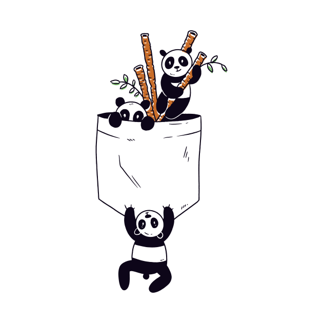 Pandas in Pocket Shirt by A&P