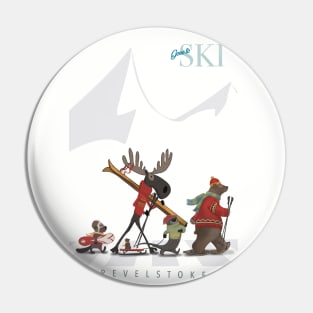 SKI MOOSE AND FRIENDS Pin