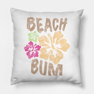 Vintage Y2K Beach Girl Hibiscus Flower Aesthetic Pillow