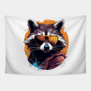 cool raccoon Tapestry