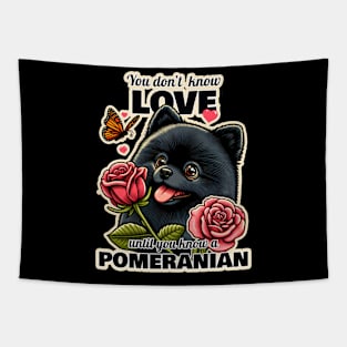 Pomeranian Valentine's day Tapestry