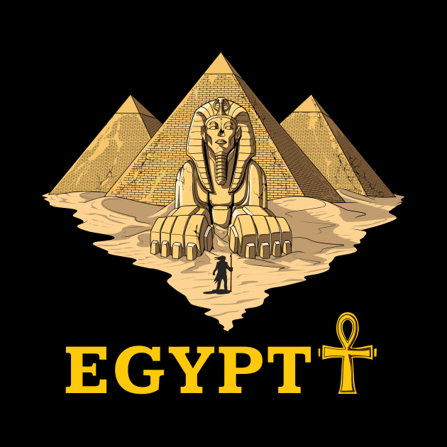 Egyptian Pyramids Sphinx by underheaven