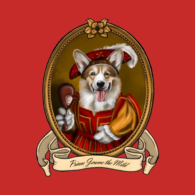 Renaissance Dog - Prince Jerome the Mild (A Corgi) by JMSArt