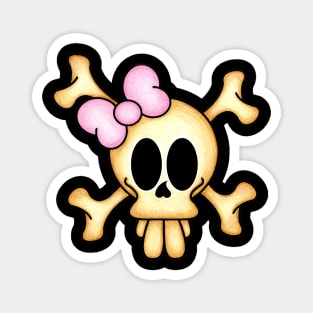 Skull and cross bones female Magnet