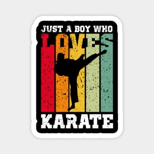 just a boy who loves karate Magnet