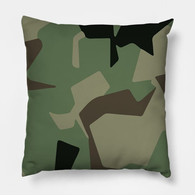 Graphic camo pattern Pillow by wamtees