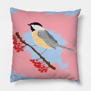 Black-Capped Chickadee Pillow