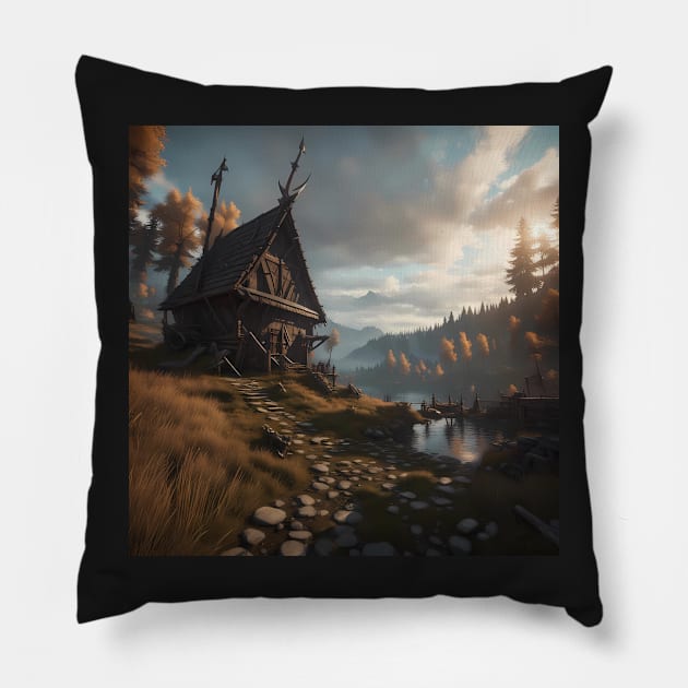 Witcher 3 inspired art Pillow by IOANNISSKEVAS