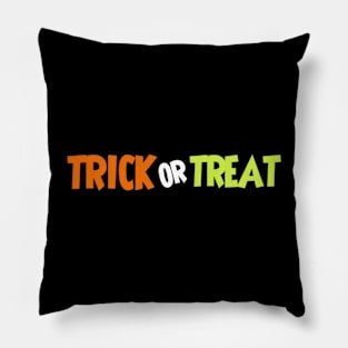 Trick or Treat Typography Pillow