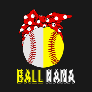 Baseball Softball Ball Nana Mother's Day T-Shirt