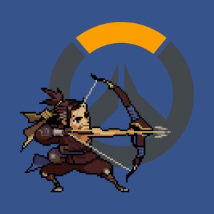 Overwatch - 16-Bit Hanzo W/ Logo T-Shirt