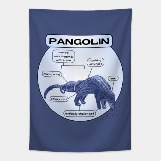 Vertically-Challenged Pangolin Tapestry