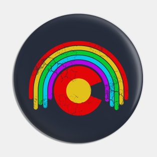 Colorado Flag Rainbow Pin