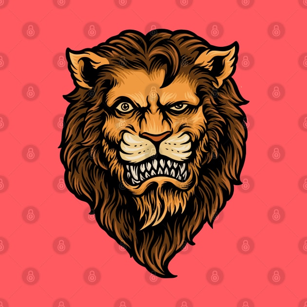 Lion head angry by Mako Design 