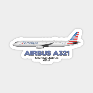 Airbus A321 - American Airlines Magnet